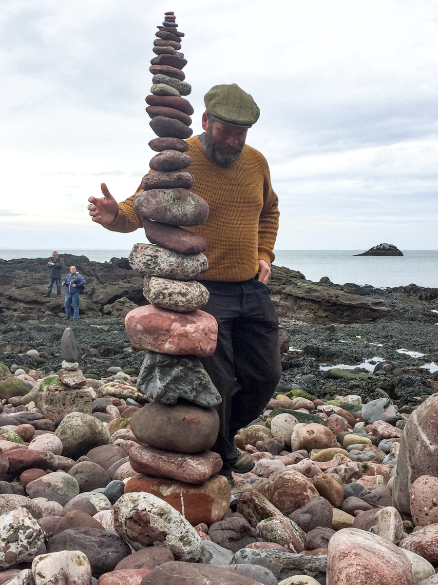 James Brunt stone stacking